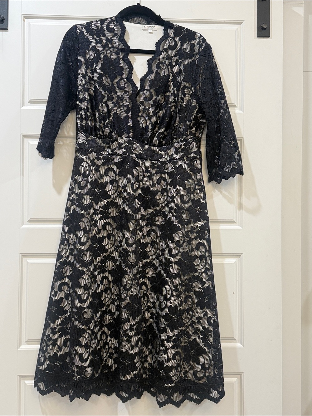 Formal Black Lace with Nude Slip by
Kiyonna